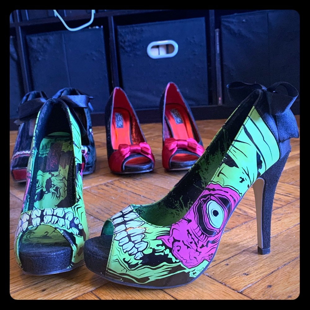 Iron Fist "Zombie Stomper" platform pumps, size 8